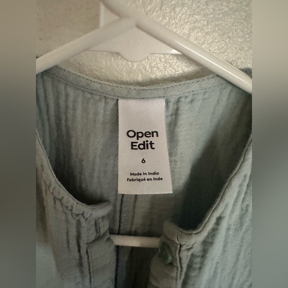 Open Edit organic cotton jumpsuit. Size 6. Powder blue - Picture 3 of 5